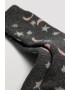 Ysabel Mora Y12889 Γυναικεία Κάλτσα 1 ζευγάρι από μαλλί ανκορά  με σχέδια,  ΑΝΘΡΑΚΙ